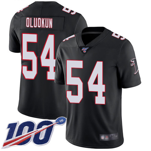 Atlanta Falcons Limited Black Men Foye Oluokun Alternate Jersey NFL Football 54 100th Season Vapor Untouchable